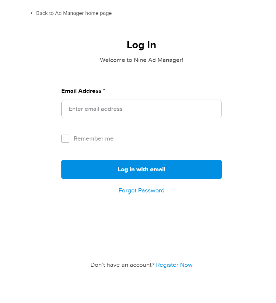 Log in Nine ad manager.png